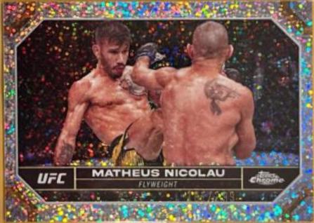 Matheus Nicolau 2024 Topps Chrome UFC Base #128 Speckle Refractor