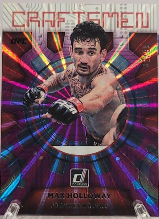 Max Holloway 2022 Panini Donruss UFC Craftsmen #4 Purple Laser