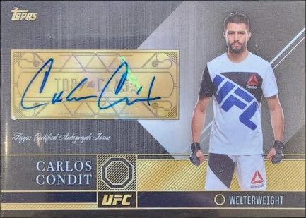 Carlos Condit 2016 Topps UFC Top of the Class Top of the Class Autographs #TCA-CC Red