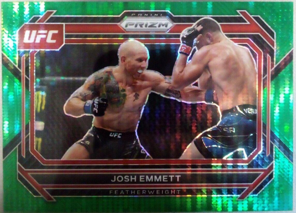 Josh Emmett 2023 Panini Prizm UFC Base #94 Green Pulsar