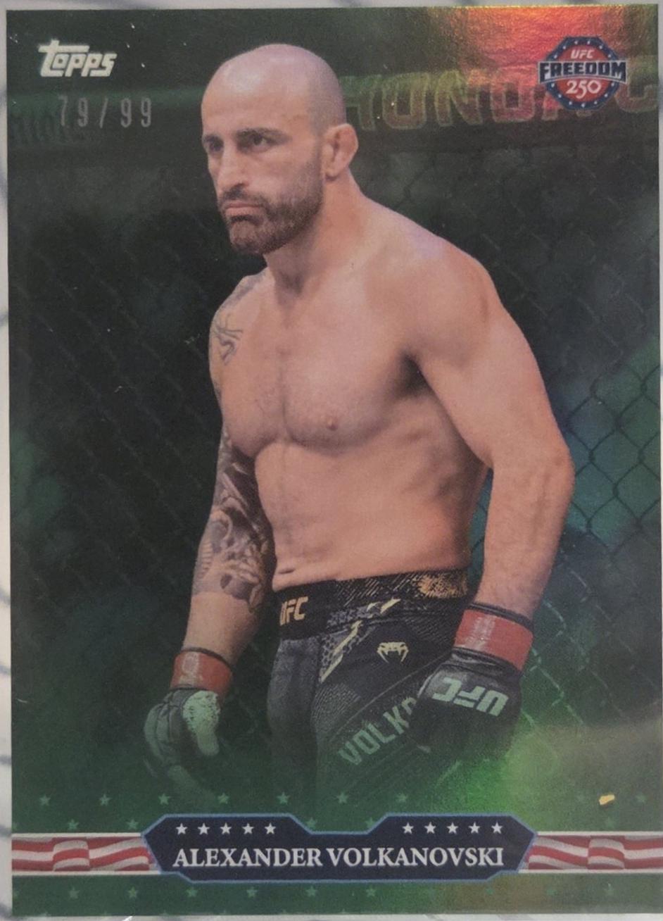Alexander Volkanovski 2026 Topps UFC Freedom 250 Base #5 Green