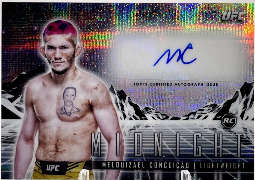 Melquizael Conceição 2024 Topps Midnight UFC Horizon Signatures #HS-MCA Black Light