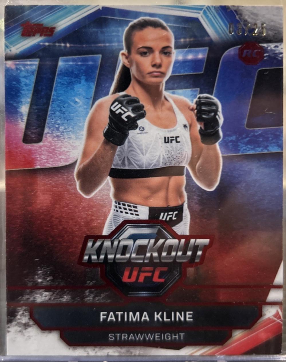 Fatima Kline 2026 Topps Knockout UFC Base #100 Red