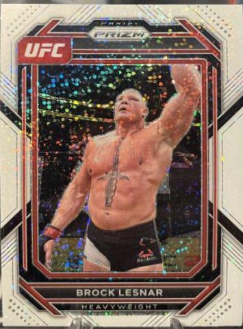 Brock Lesnar 2023 Panini Prizm UFC Base #143 White Sparkle
