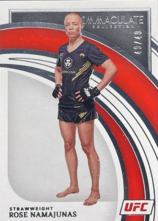 Rose Namajunas 2022 Panini Immaculate UFC Base #43 Green