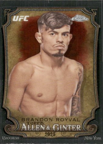Brandon Royval 2025 Topps Chrome UFC Allen & Ginter #AAG-10 Black & Gold Refractor