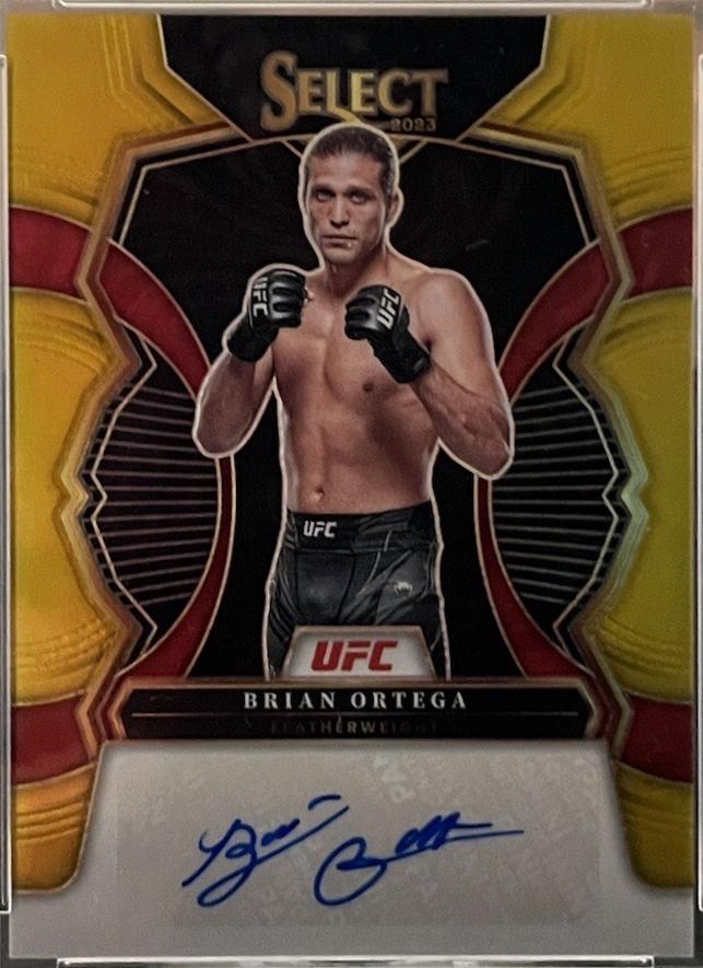 Brian Ortega 2023 Panini Select UFC Signatures #3 Gold