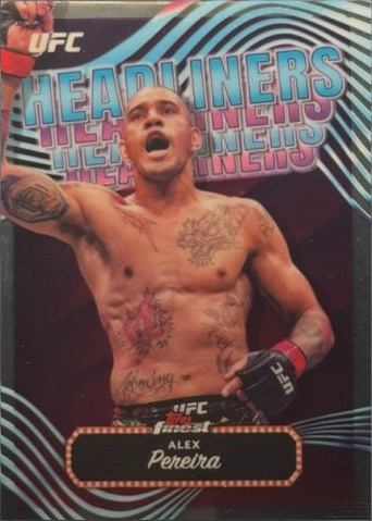 Alex Pereira 2024 Topps Finest UFC Headliners #HDL-7 Superfractor