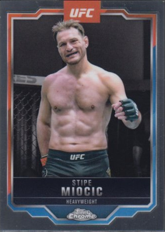 Stipe Miocic 2025 Topps Chrome UFC Base #122 Gold Refractor