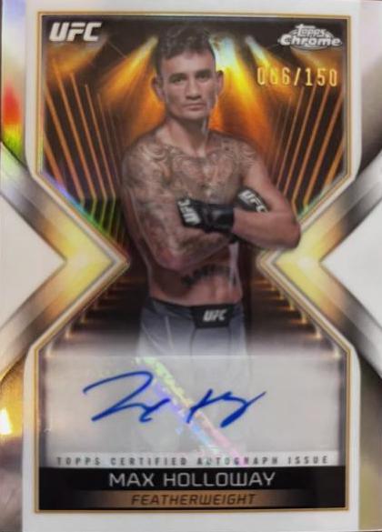 Max Holloway 2024 Topps Chrome UFC Main Event Autographs #MEA-MHO Refractor
