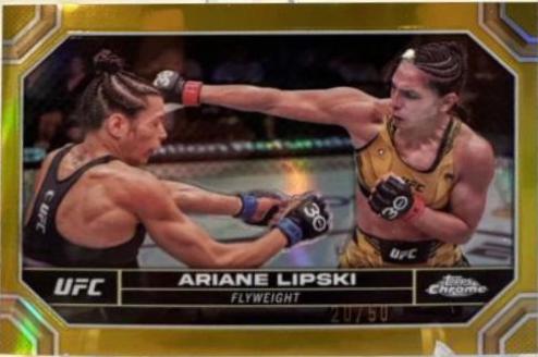 Ariane da Silva 2024 Topps Chrome UFC Base #103 Gold Refractor