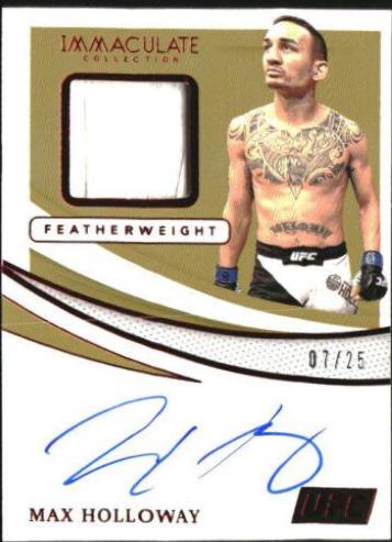 Max Holloway 2021 Panini Immaculate UFC Memorabilia Autographs #7 Red