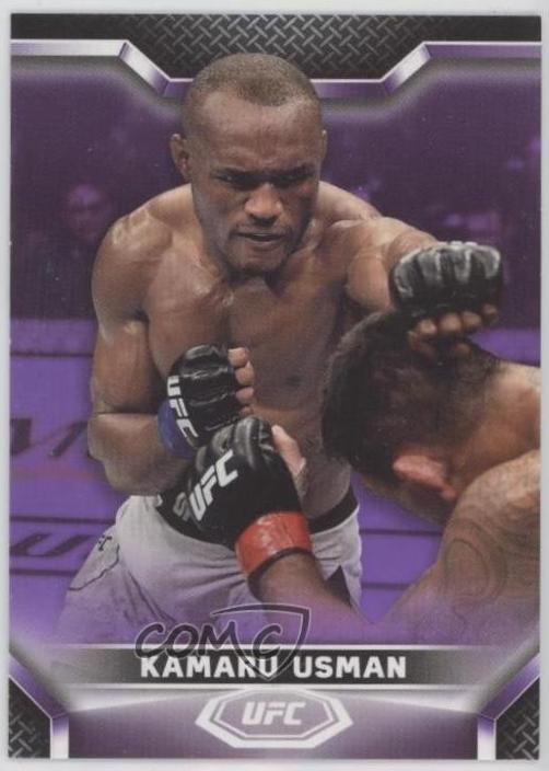 Kamaru Usman 2020 Topps UFC Knockout Base #26 Purple