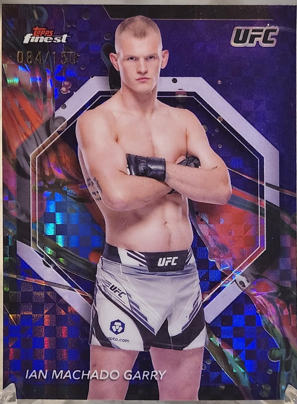 Ian Machado Garry 2024 Topps Finest UFC Base Common #76 Purple Checkerboard Refractor