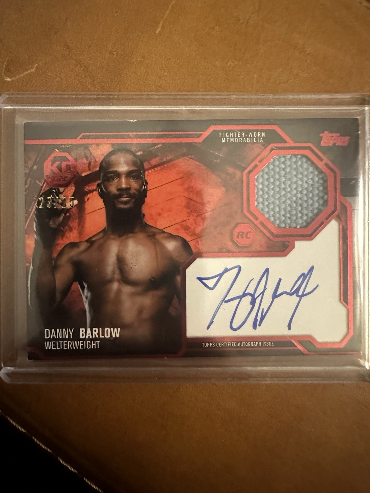 Danny Barlow 2025 Topps Knockout UFC Knockout Autograph Relics #KAR-DB Platinum