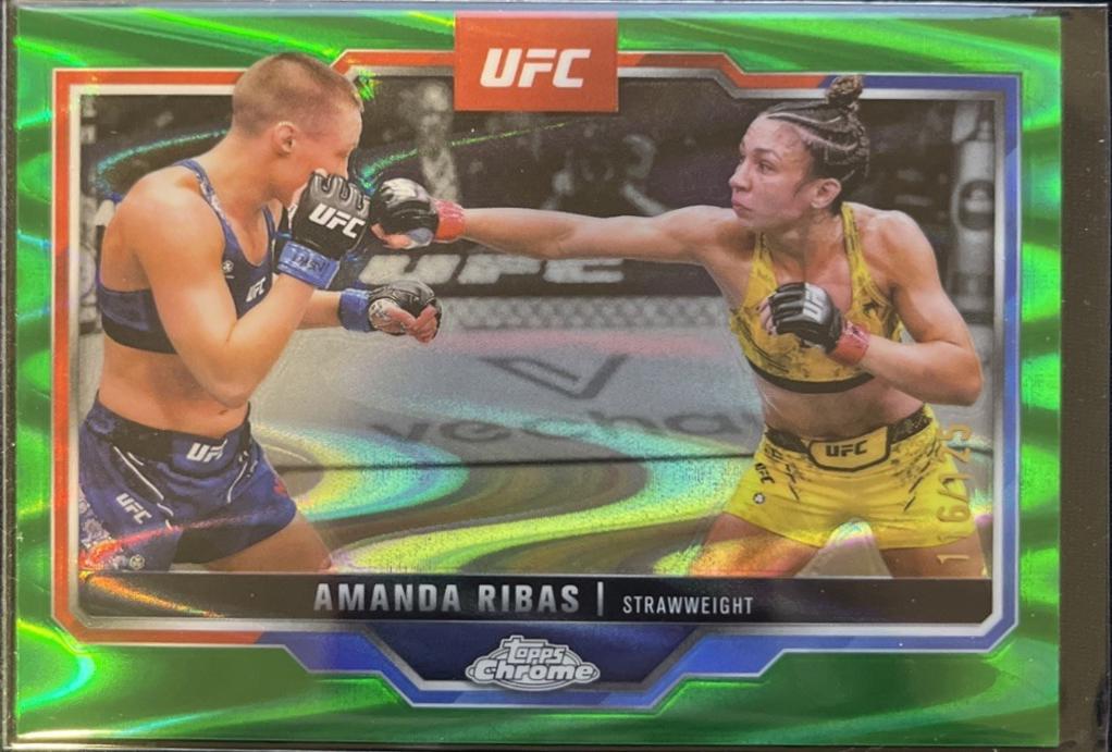 Amanda Ribas 2025 Topps Chrome UFC Base #184 Green Wave