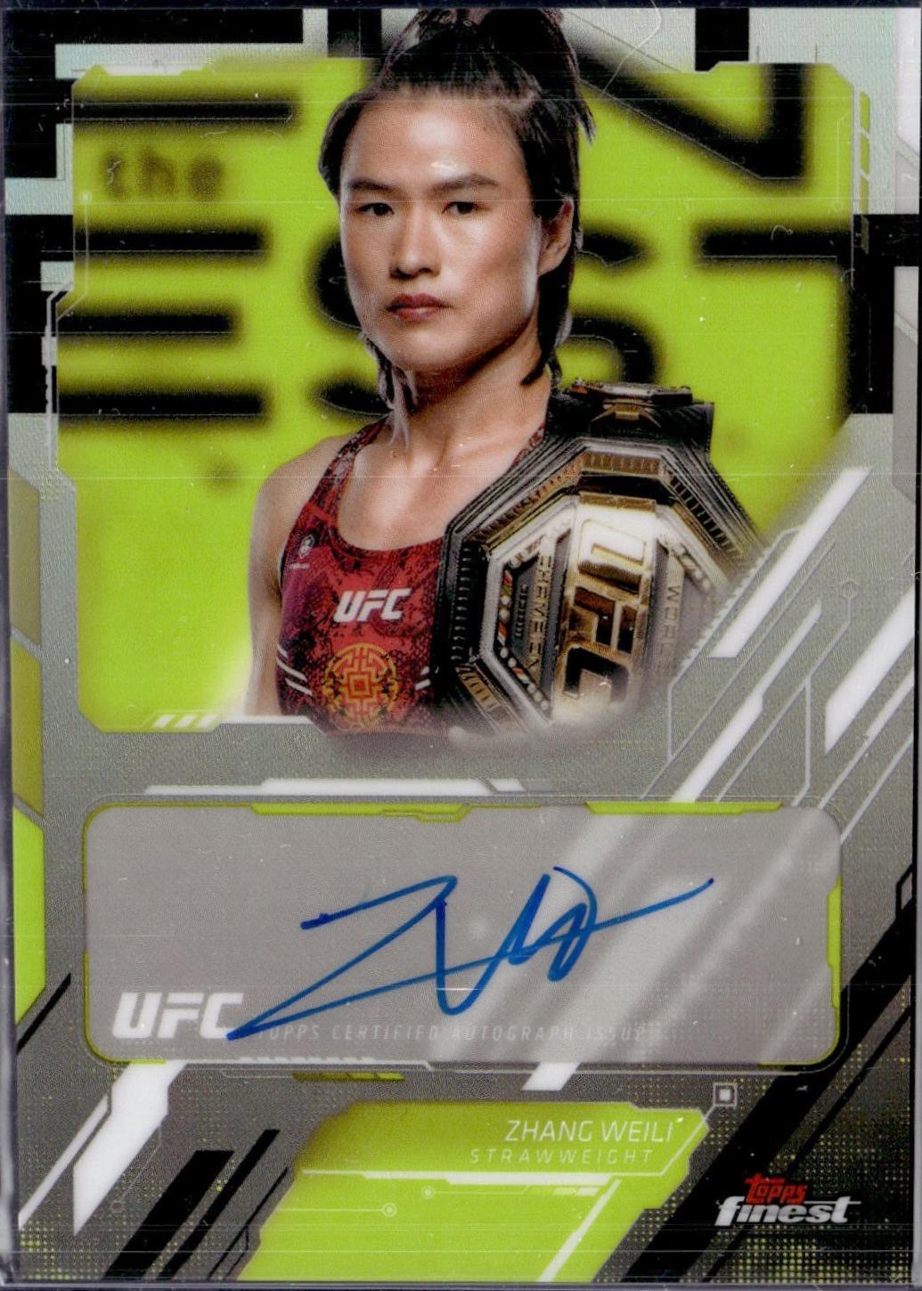 Zhang Weili 2025 Topps Finest UFC The Finest #TFA-ZW Refractor
