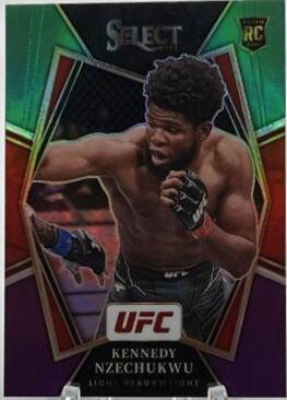 Kennedy Nzechukwu 2022 Panini Select UFC Premier Level #199 Green and Purple