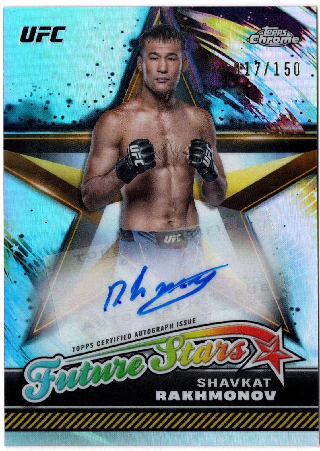 Shavkat Rakhmonov 2024 Topps Chrome UFC Future Stars Autographs #FSA-SRA Refractor