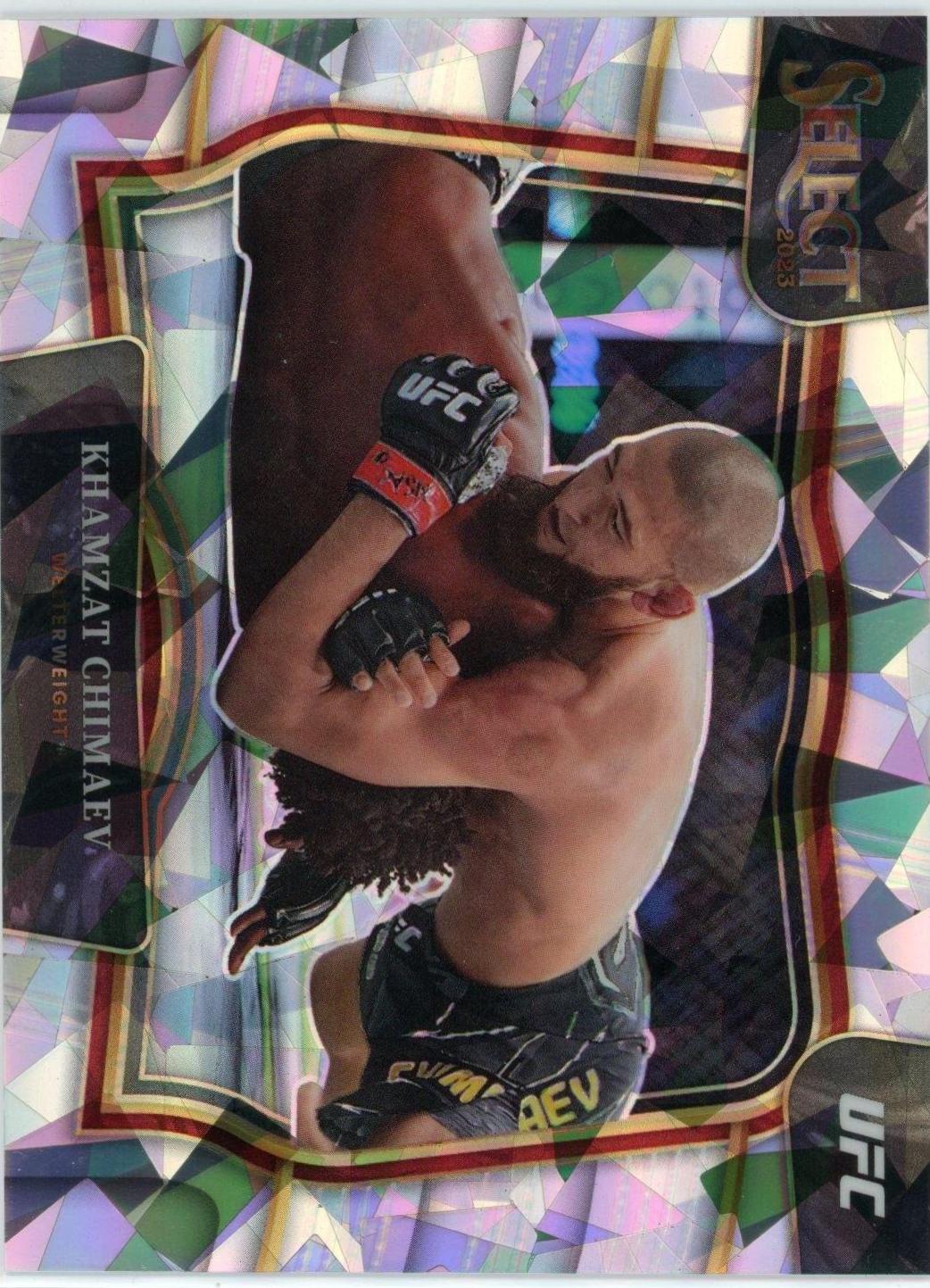 Khamzat Chimaev 2023 Panini Select UFC Octagonside #213 Cracked Ice