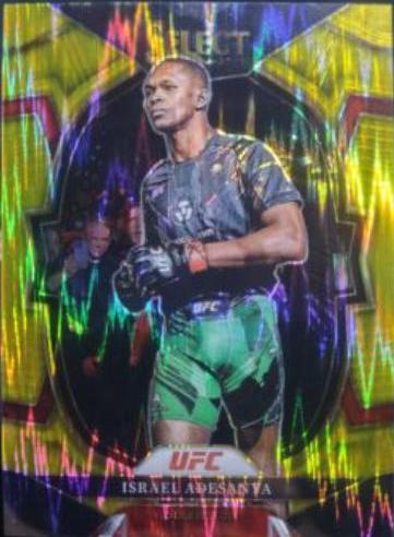 Israel Adesanya 2023 Panini Select UFC Concourse #6 Gold Flash