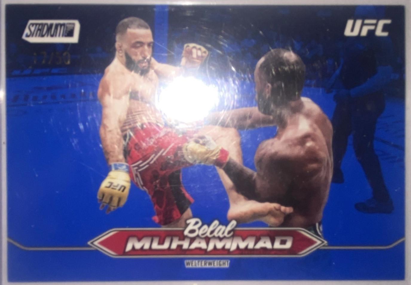 Belal Muhammad 2025 Topps Stadium Club UFC Base #41 Blue