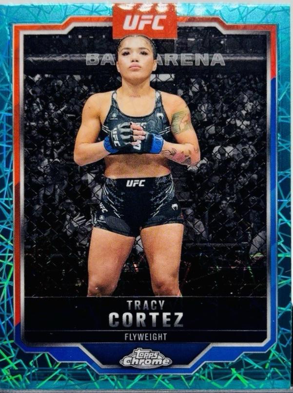 Tracy Cortez 2025 Topps Chrome UFC Base #134 Teal Lazer Refractor
