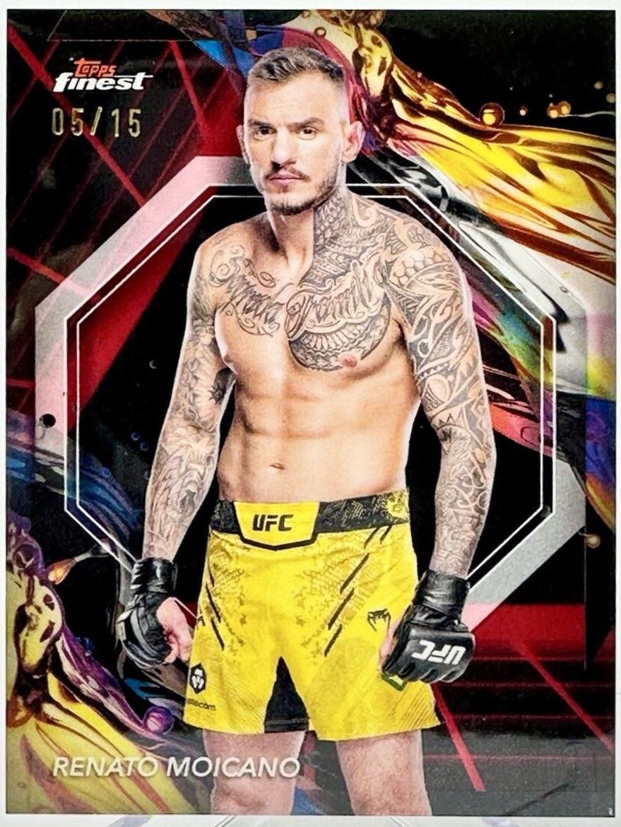 Renato Moicano 2024 Topps Finest UFC Base Uncommon #117 Red Black Vapor Refractor