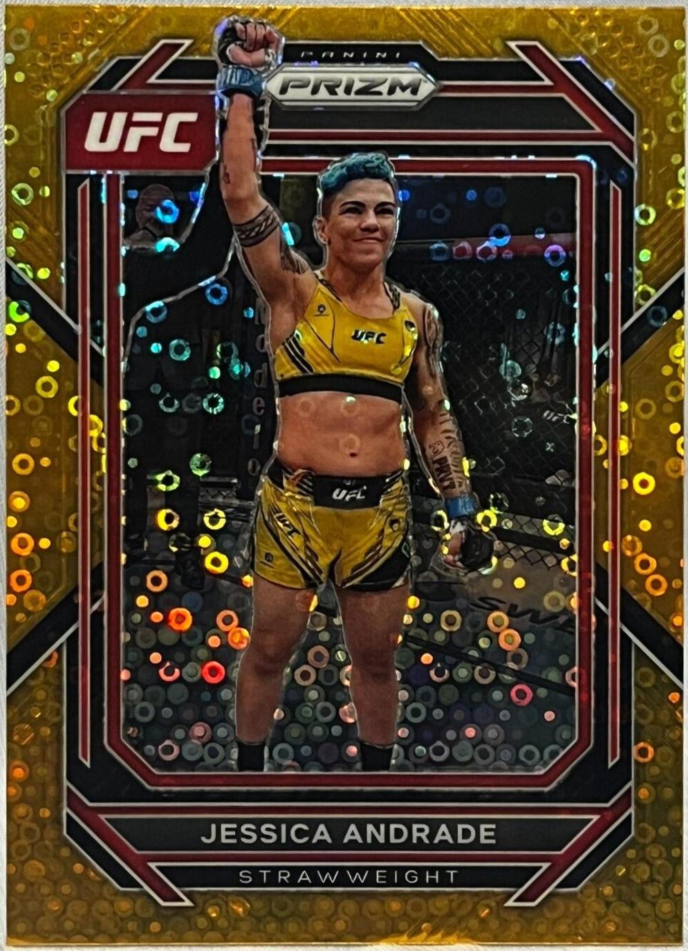 Jessica Andrade 2023 Panini Prizm Under Card UFC Base #149 Gold