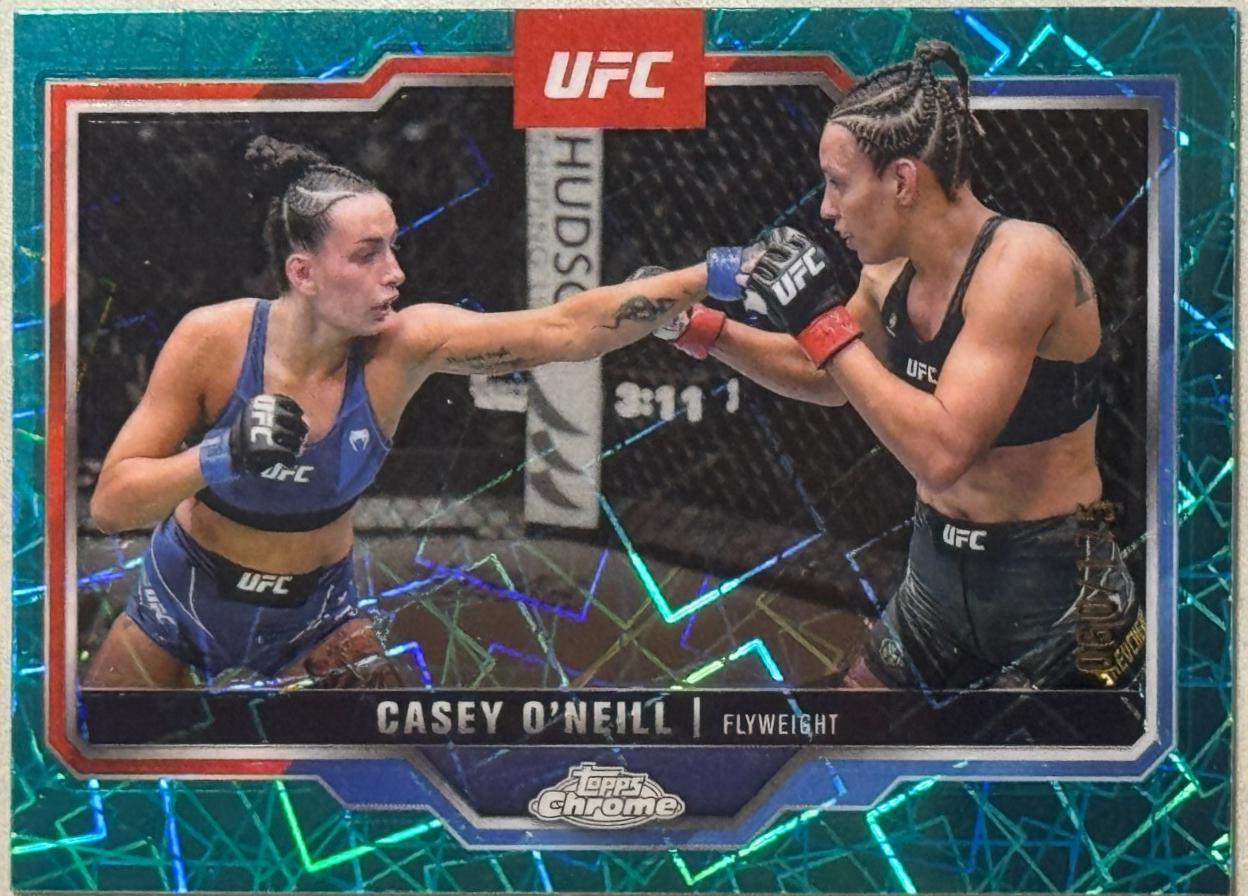 Casey O'Neill 2025 Topps Chrome UFC Base #133 Teal Lazer Refractor