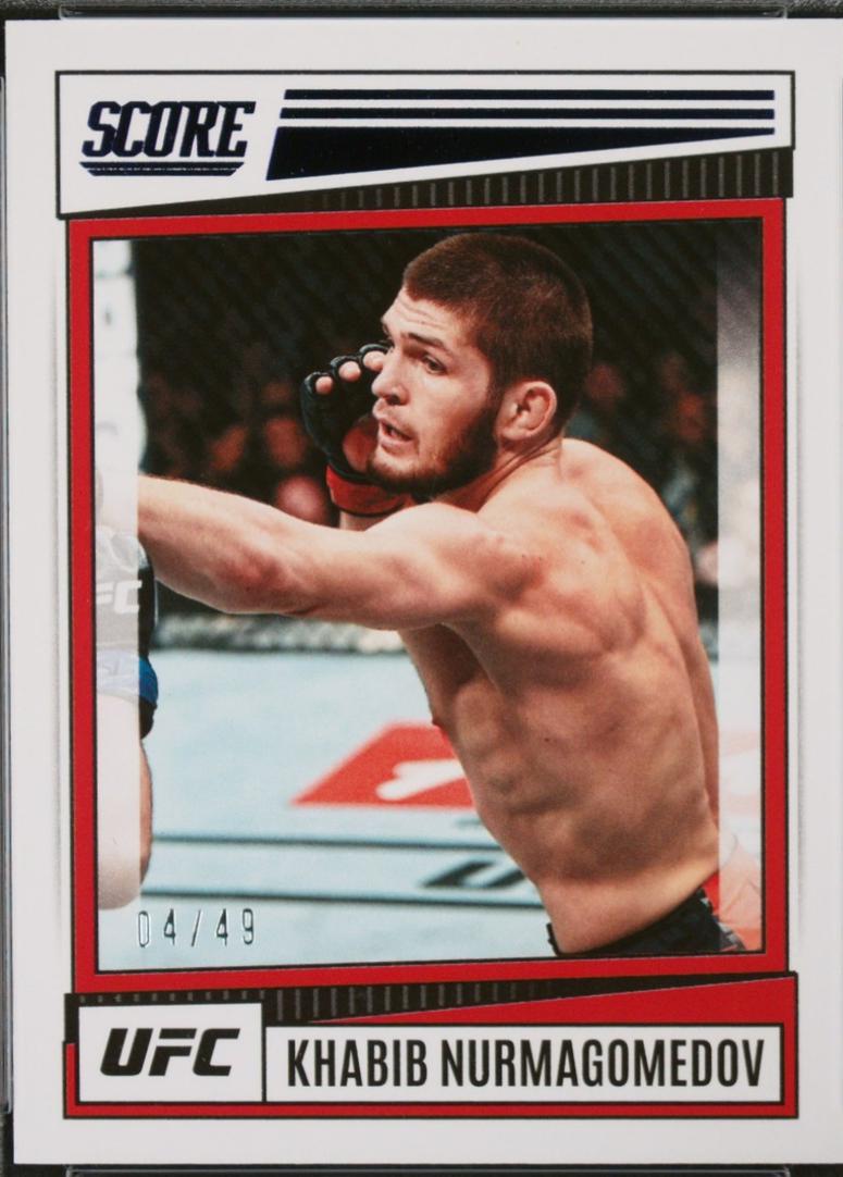 Khabib Nurmagomedov 2022 Panini Chronicles UFC Base Score #196 Purple