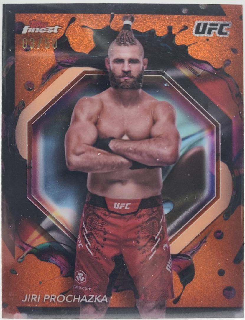 Jiri Prochazka 2024 Topps Finest UFC Base Rare #240 Tangerine Glitter Refractor