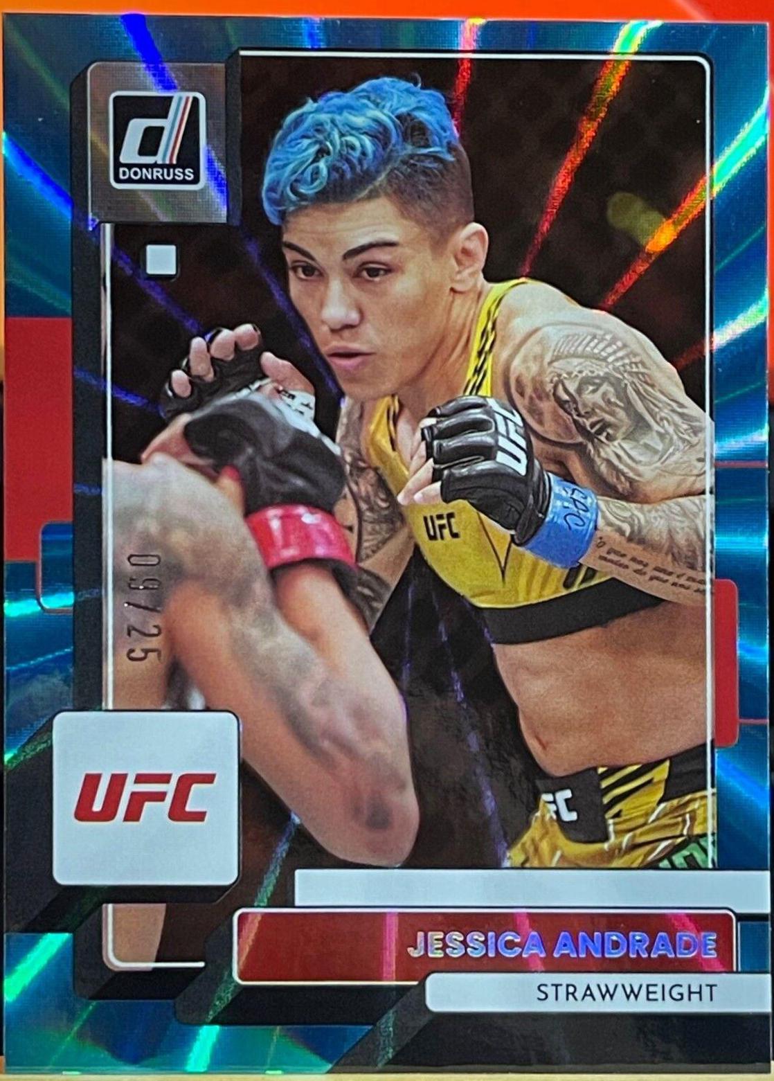 Jessica Andrade 2023 Panini Donruss UFC Base #192 Teal Laser