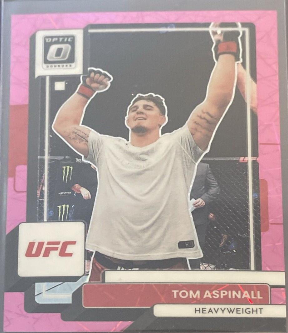 Tom Aspinall 2023 Panini Donruss Optic UFC Base #37 Pink Velocity