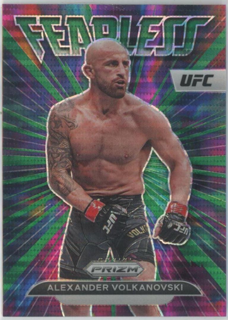 Alexander Volkanovski 2023 Panini Prizm UFC Fearless #7 Green Pulsar