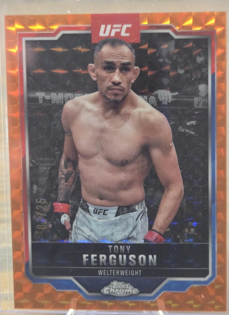 Tony Ferguson 2025 Topps Chrome UFC Base #171 Orange Geometric Refractor