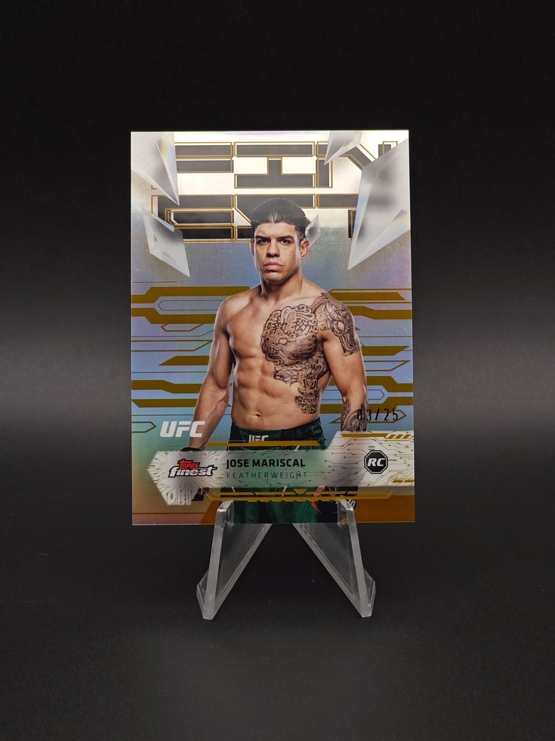 Jose Mariscal 2025 Topps Finest UFC Base Uncommon #166 Gold Refractor