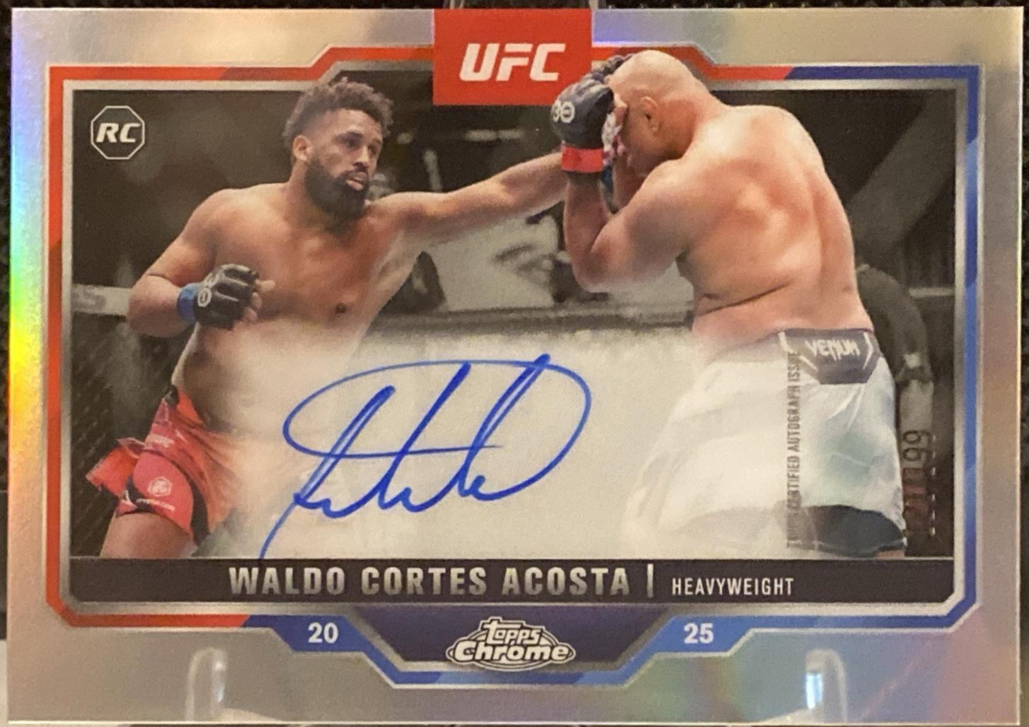 Waldo Cortes Acosta 2025 Topps Chrome UFC Chrome Rookie Autographs #CRA-WA Refractor