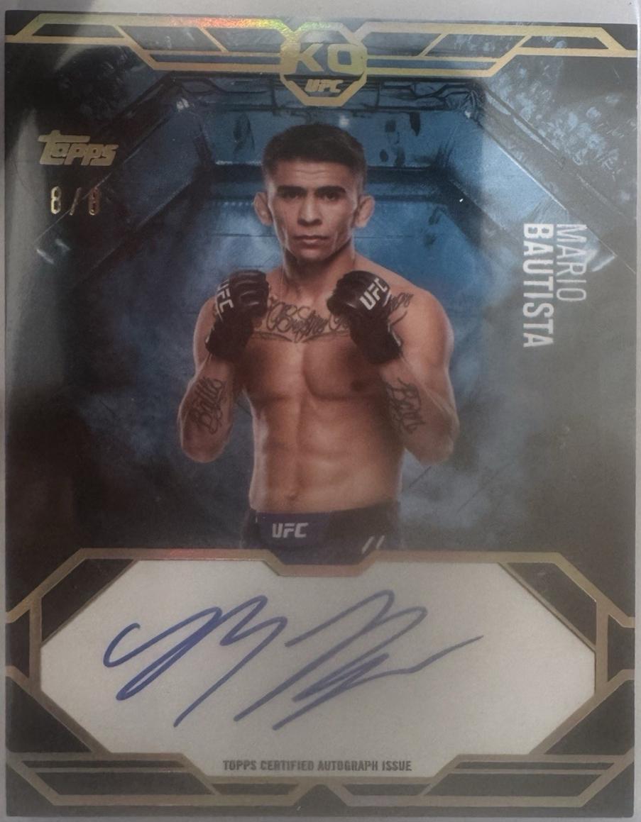 Mario Bautista 2025 Topps Knockout UFC Knockout Autographs #KA-MB Gold