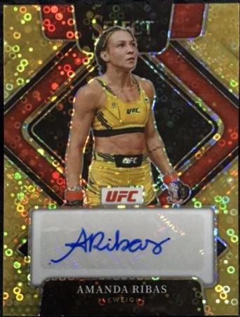 Amanda Ribas 2022 Panini Select UFC Signatures #22 Gold Disco