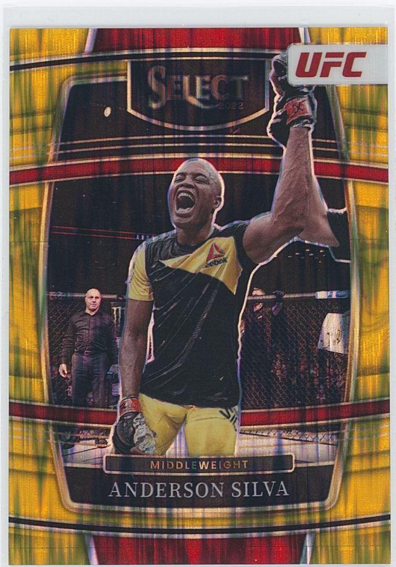 Anderson Silva 2022 Panini Select UFC Concourse #2 Gold Flash