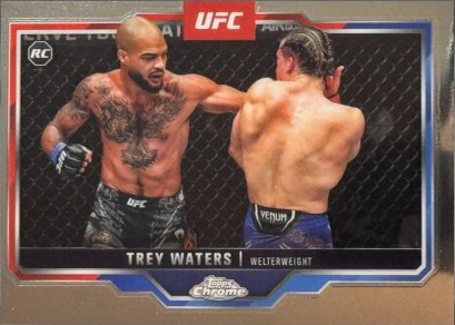 Trey Waters 2025 Topps Chrome UFC Base #48 Gold RayWave