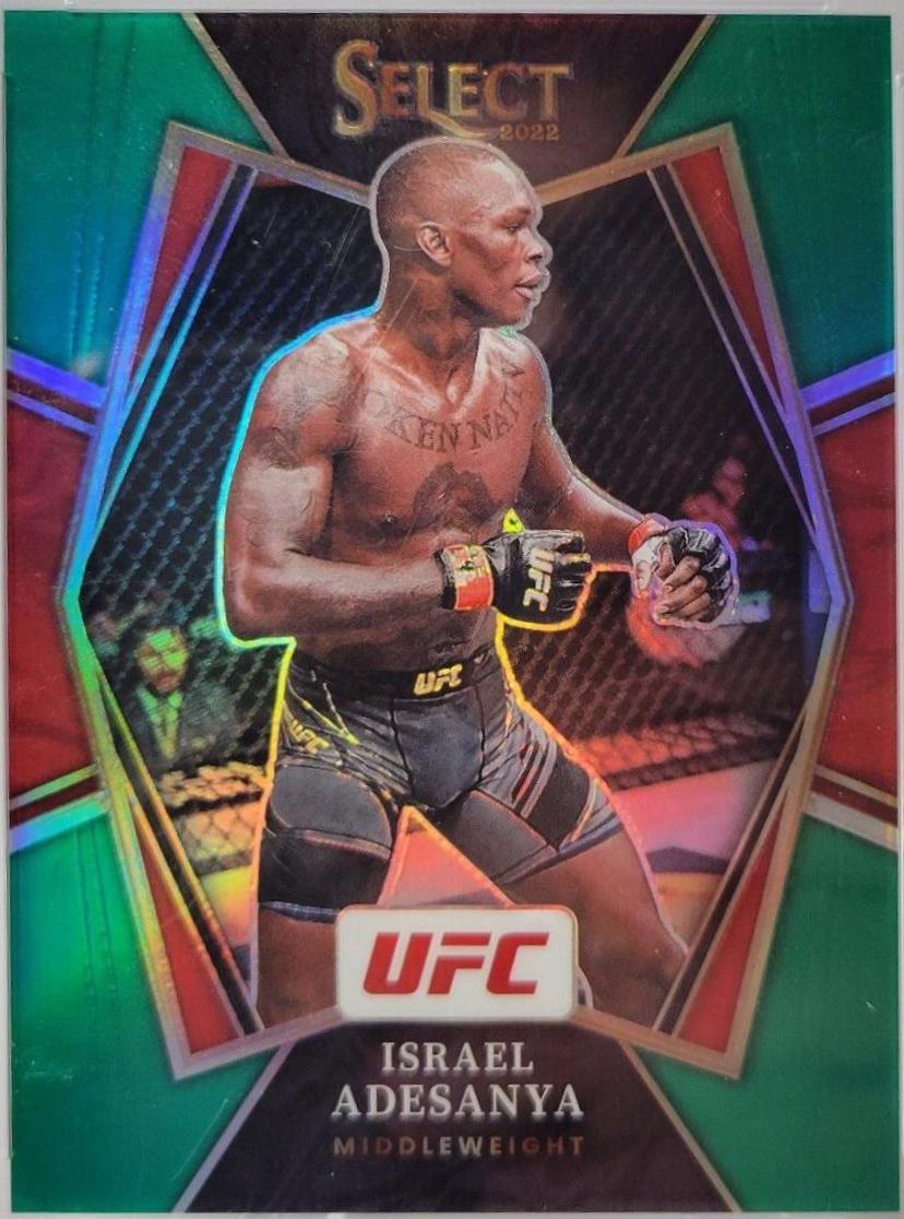 Israel Adesanya 2022 Panini Select UFC Premier Level #121 Green