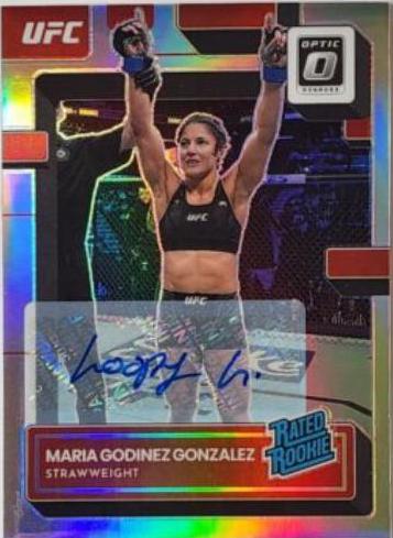 Maria Godinez Gonzalez 2023 Panini Donruss Optic UFC Base Rated Rookies Signatures #129 Holo