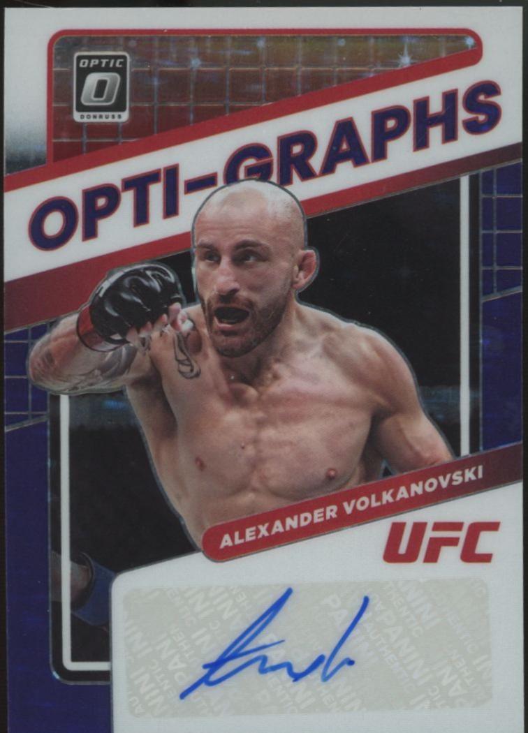 Alexander Volkanovski 2022 Panini Donruss Optic UFC Opti-Graphs #7 Purple Stars FOTL
