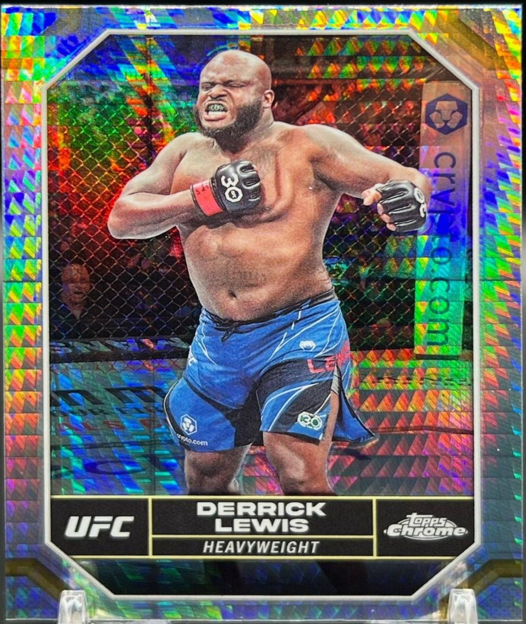 Derrick Lewis 2024 Topps Chrome UFC Base #59 Prism Refractor