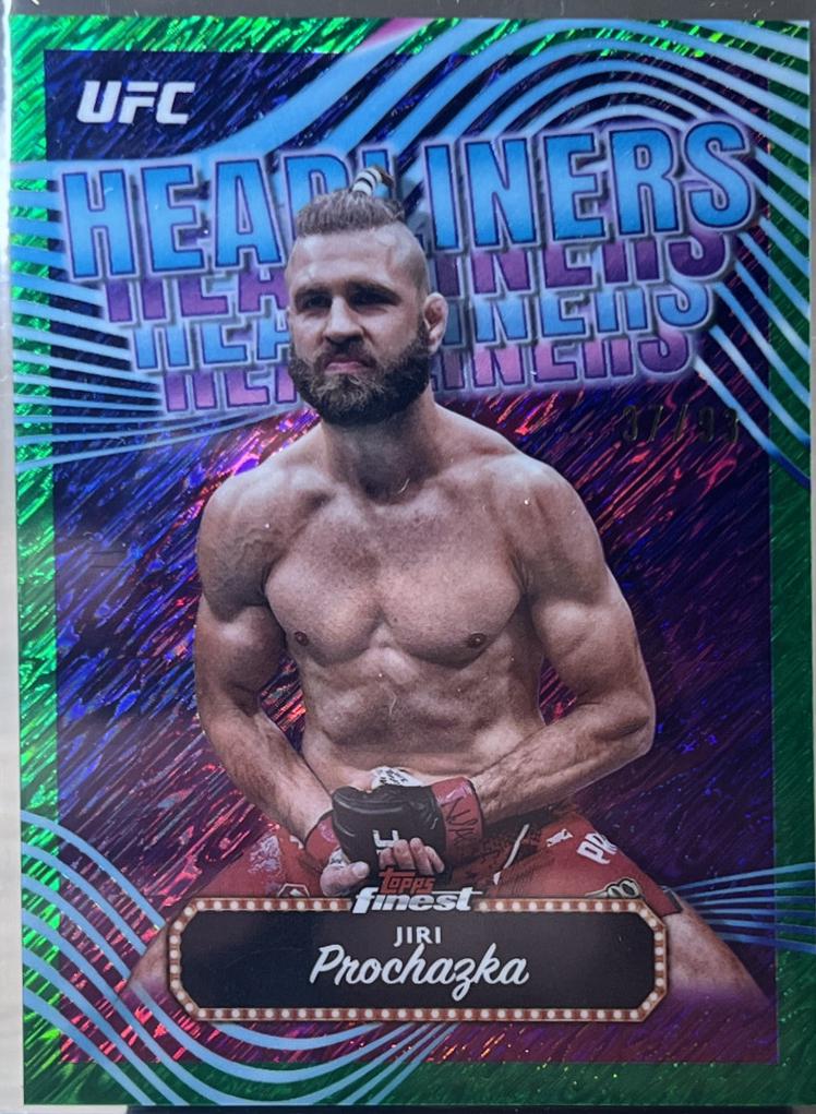 Jiri Prochazka 2024 Topps Finest UFC Headliners #HDL-9 Green Shimmer Refractor
