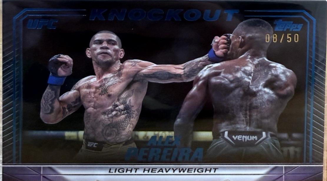 Alex Pereira 2024 Topps Knockout UFC Base #33 Blue