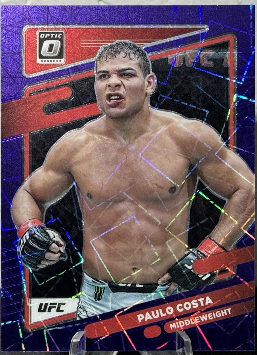 Paulo Costa 2022 Panini Donruss Optic UFC Base #56 Purple Velocity