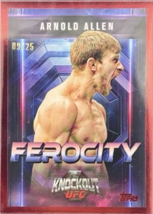 Arnold Allen 2025 Topps Knockout UFC Ferocity #FE-25 Platinum